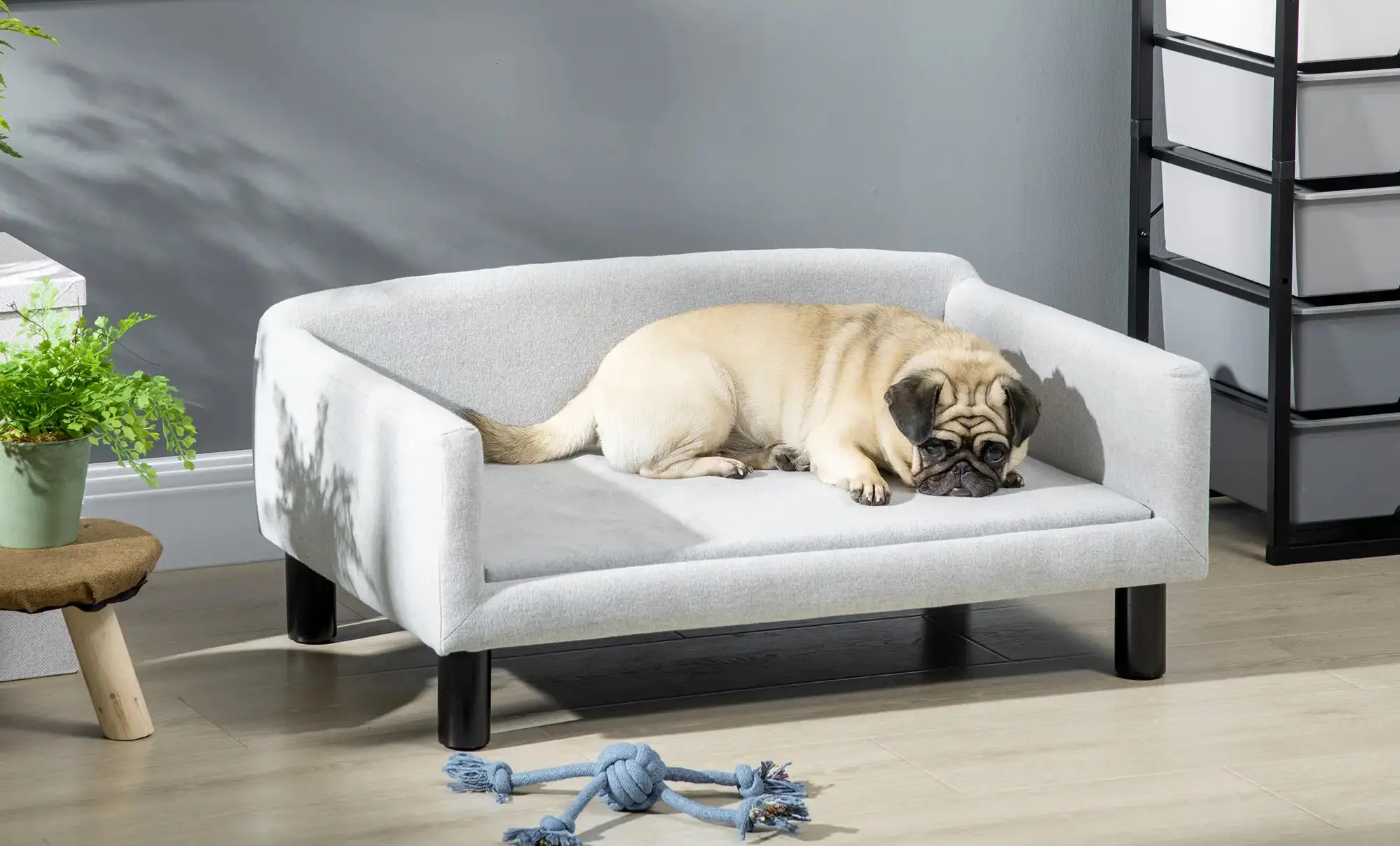 Canapea pentru caini PawHut D04-149 (Light Grey) - 6