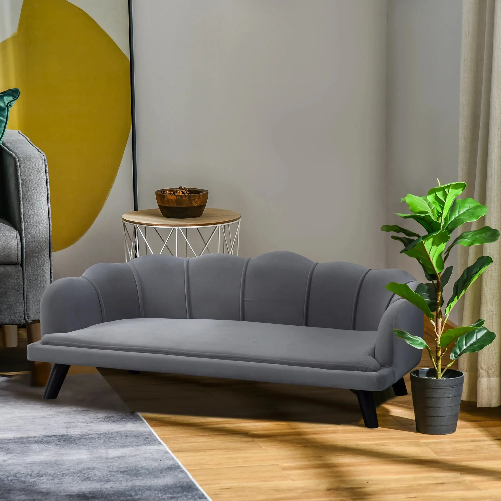 Canapea pentru caini PawHut D04-153CG (Dark Grey) - 10