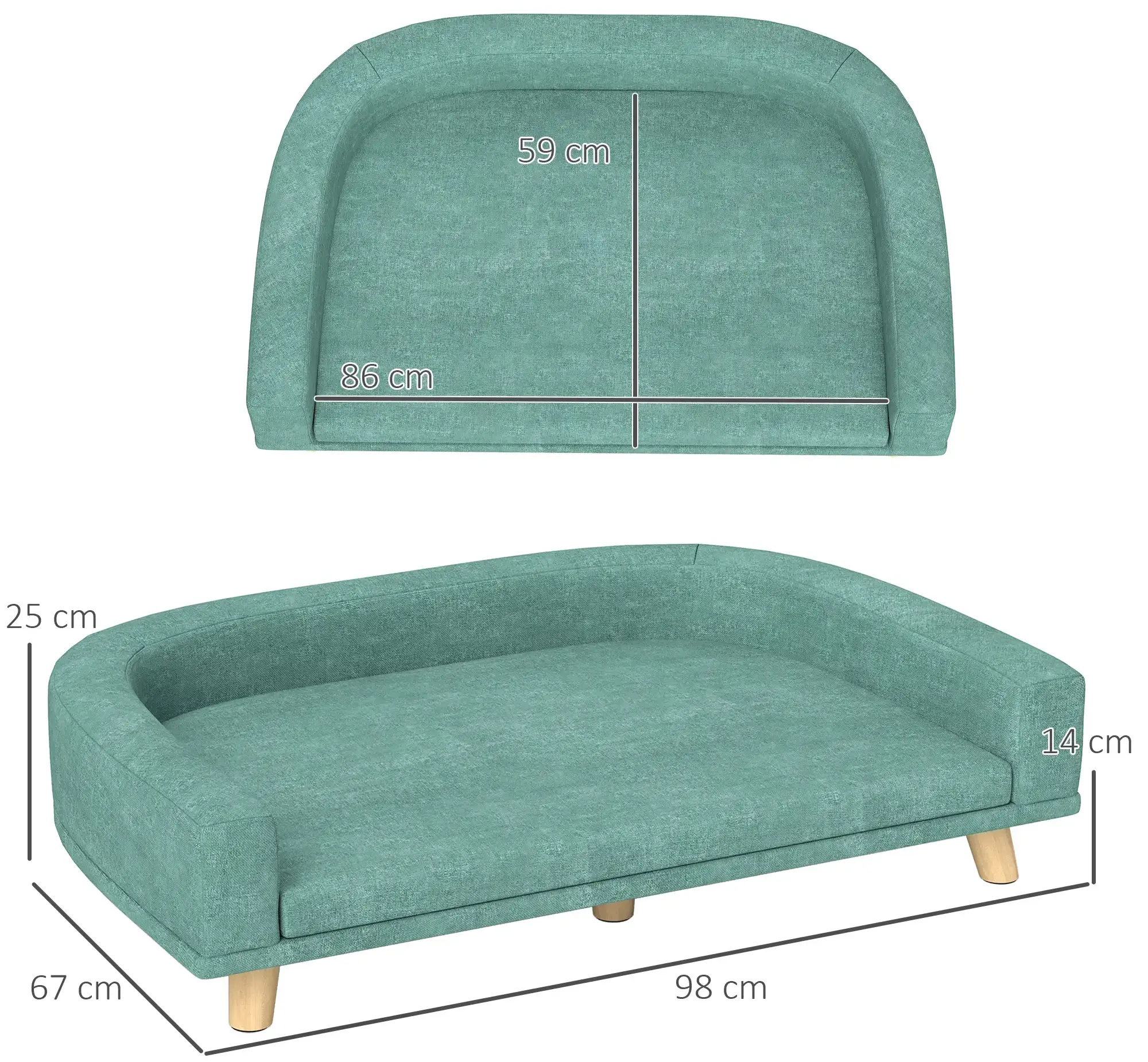 Диван для собак PawHut D04-262V00GN (Green) - 4