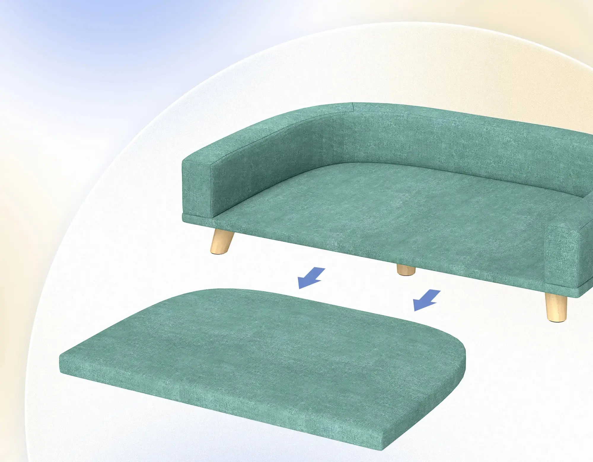 Диван для собак PawHut D04-262V00GN (Green) - 5