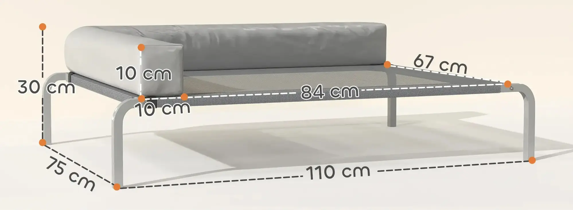 Диван для собак PawHut D04-298V00LG (Light Grey) - 4