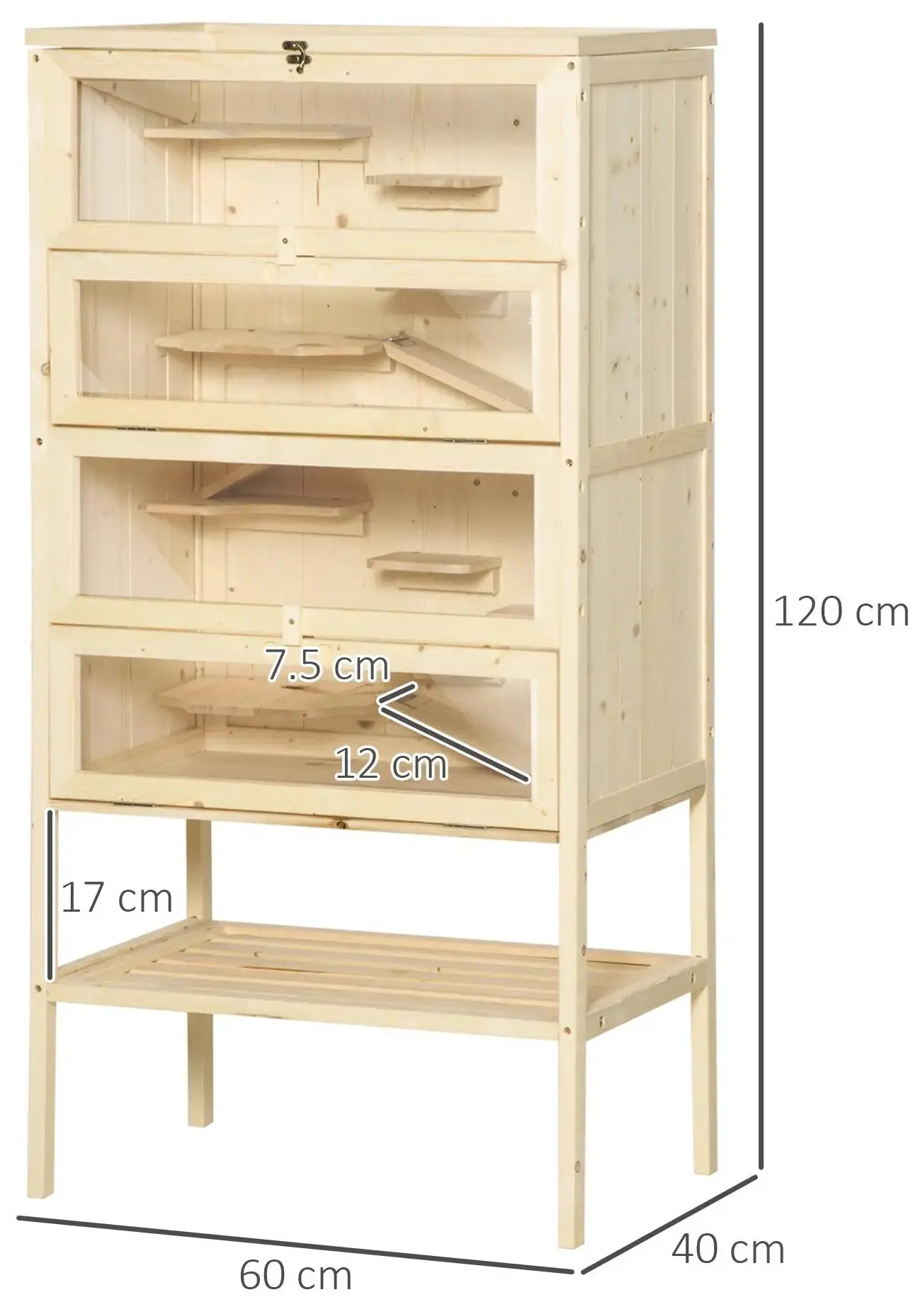 Домик для грызунов PawHut D51-083 (Natural) - 3