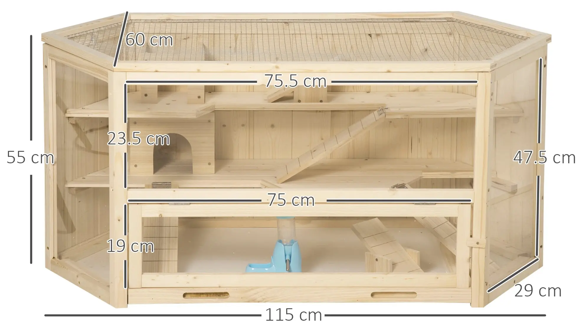 Домик для хомяков PawHut D51-082V00ND (Natural) - 5