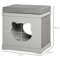 Casuta pentru pisici PawHut D30-334GY (Grey) Thumb