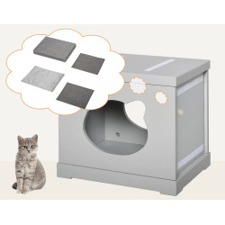Casuta pentru pisici PawHut D30-334GY (Grey) Thumb