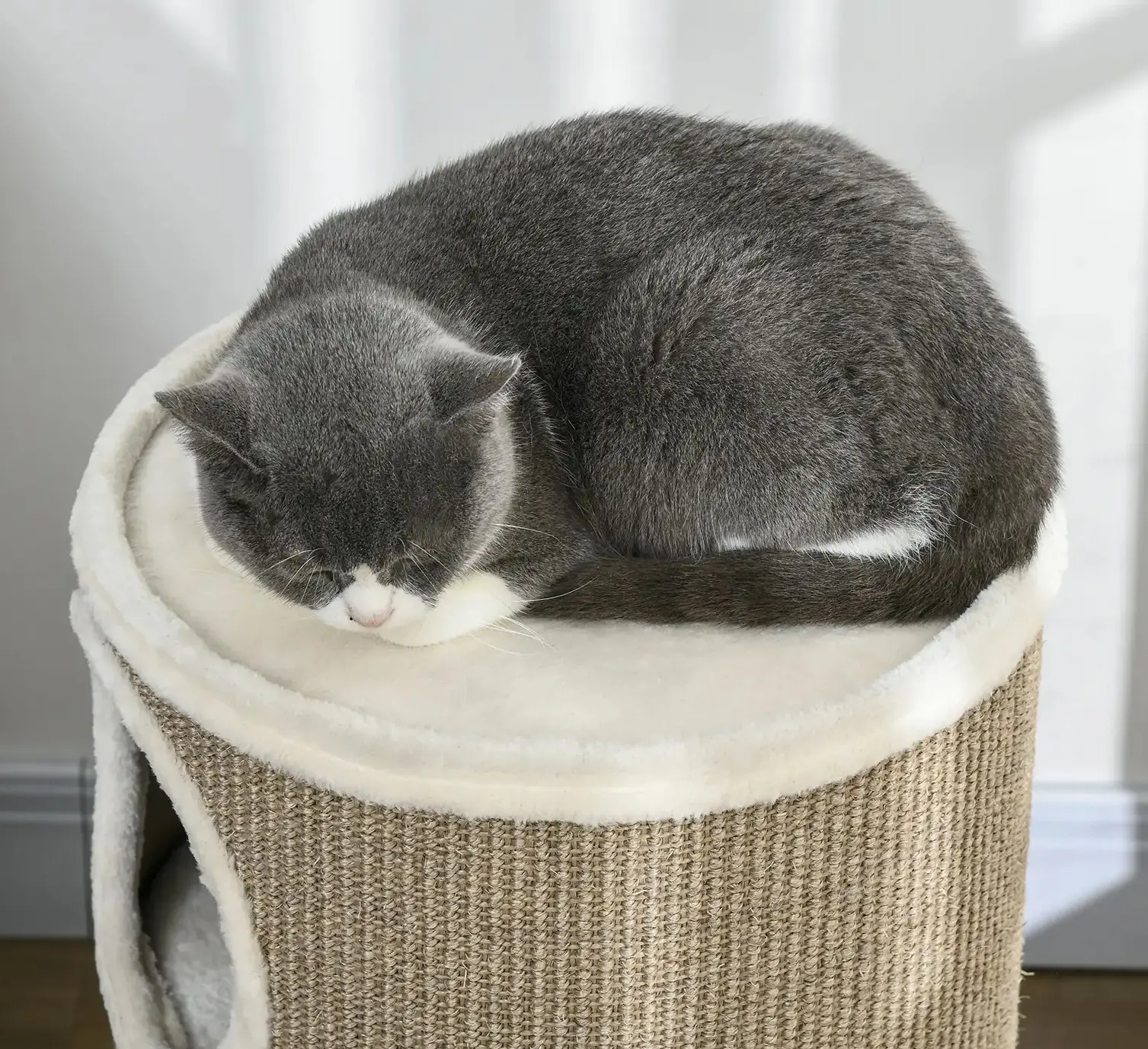 Домик для кошек PawHut D30-535V01BN (Brown/White) - 4