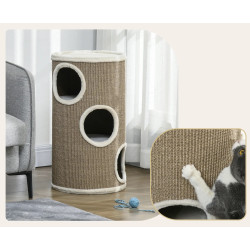 Домик для кошек PawHut D30-535V01BN (Brown/White) Thumb