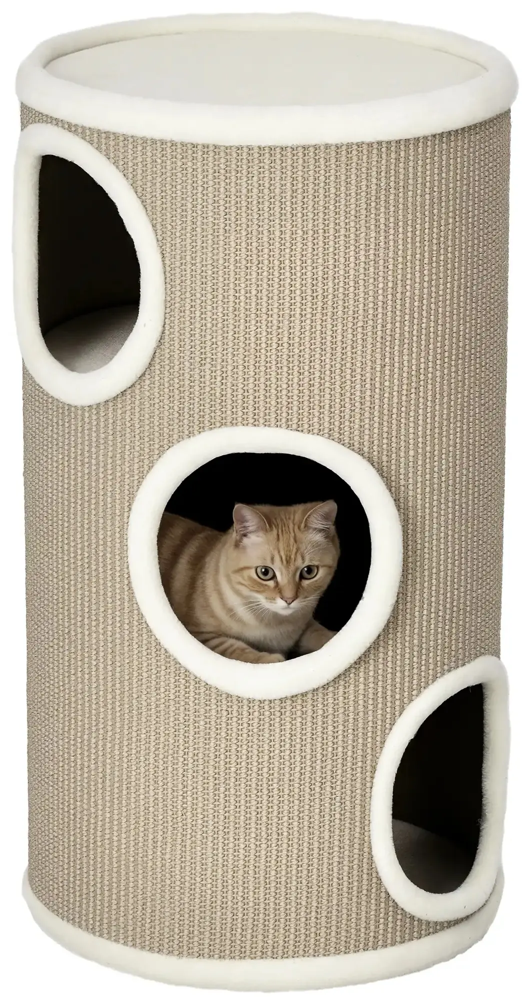 Домик для кошек PawHut D30-535V01BN (Brown/White)