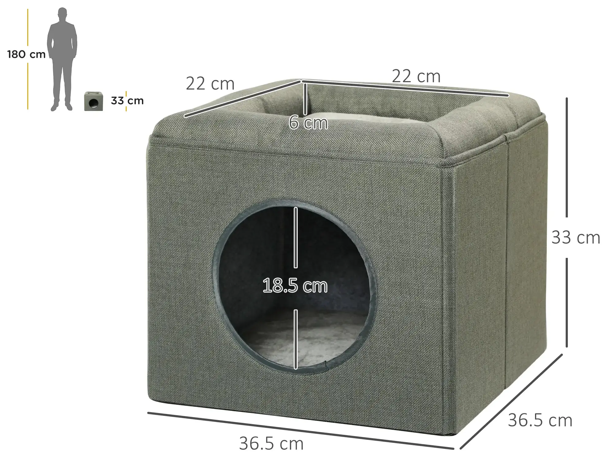 Домик для кошек PawHut D30-632V00GN (Green) - 3