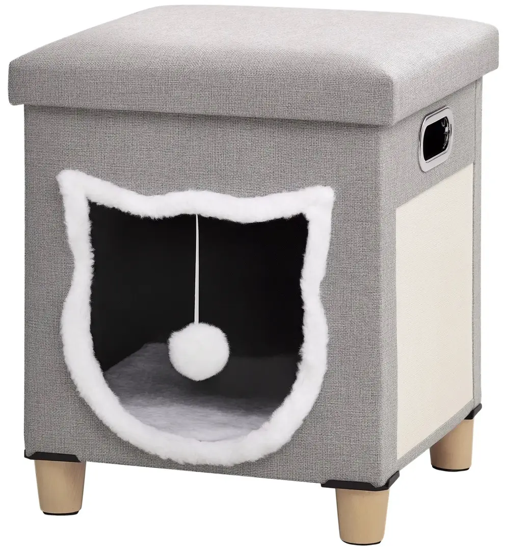 Домик для кошек PawHut D30-679V00GY (Grey/Cream)