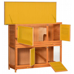 Домик для кроликов и грызунов PawHut D51-009 (Yellow) Thumb