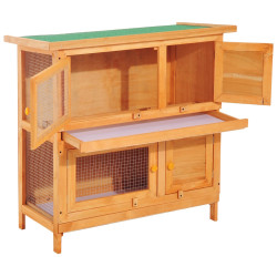 Домик для кроликов и грызунов PawHut D51-069 (Natural) Thumb