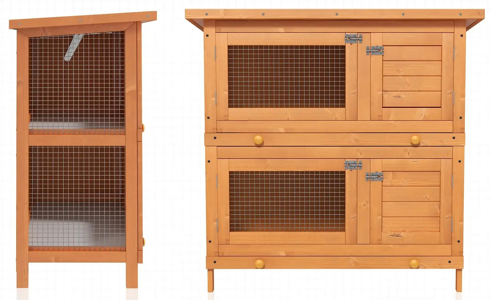 Домик для кроликов и грызунов PawHut D51-069 (Natural) - 5