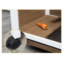 Домик для кроликов и грызунов PawHut D51-124BN (Brown/White) Thumb