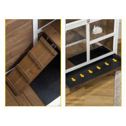 Домик для кроликов и грызунов PawHut D51-124BN (Brown/White) Thumb