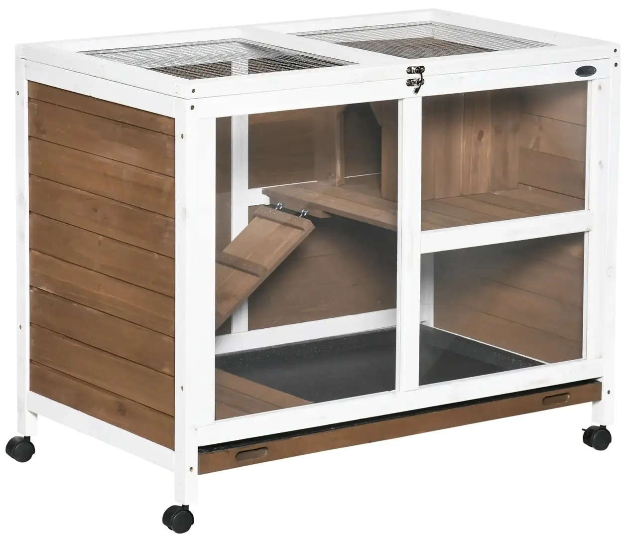 Домик для кроликов и грызунов PawHut D51-124BN (Brown/White)