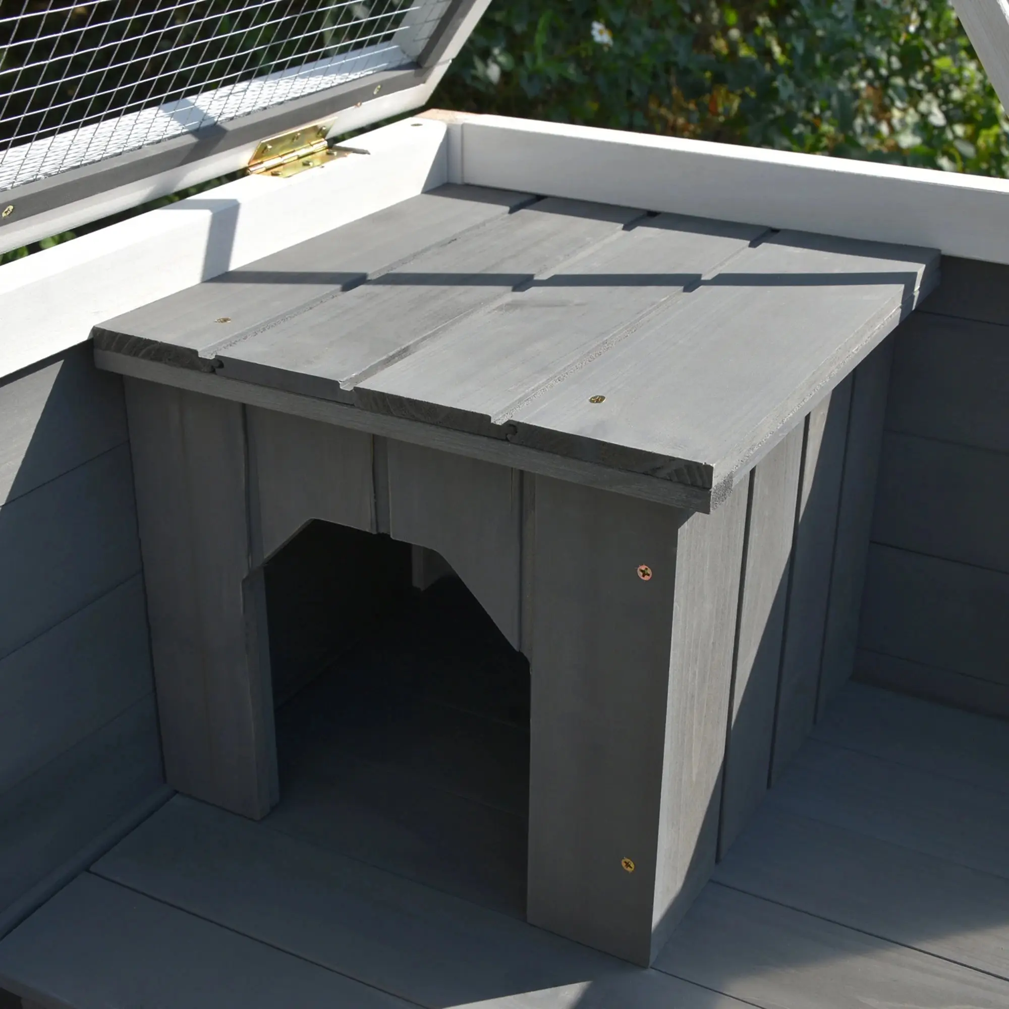 Домик для кроликов и грызунов PawHut D51-124GY (Grey) - 6