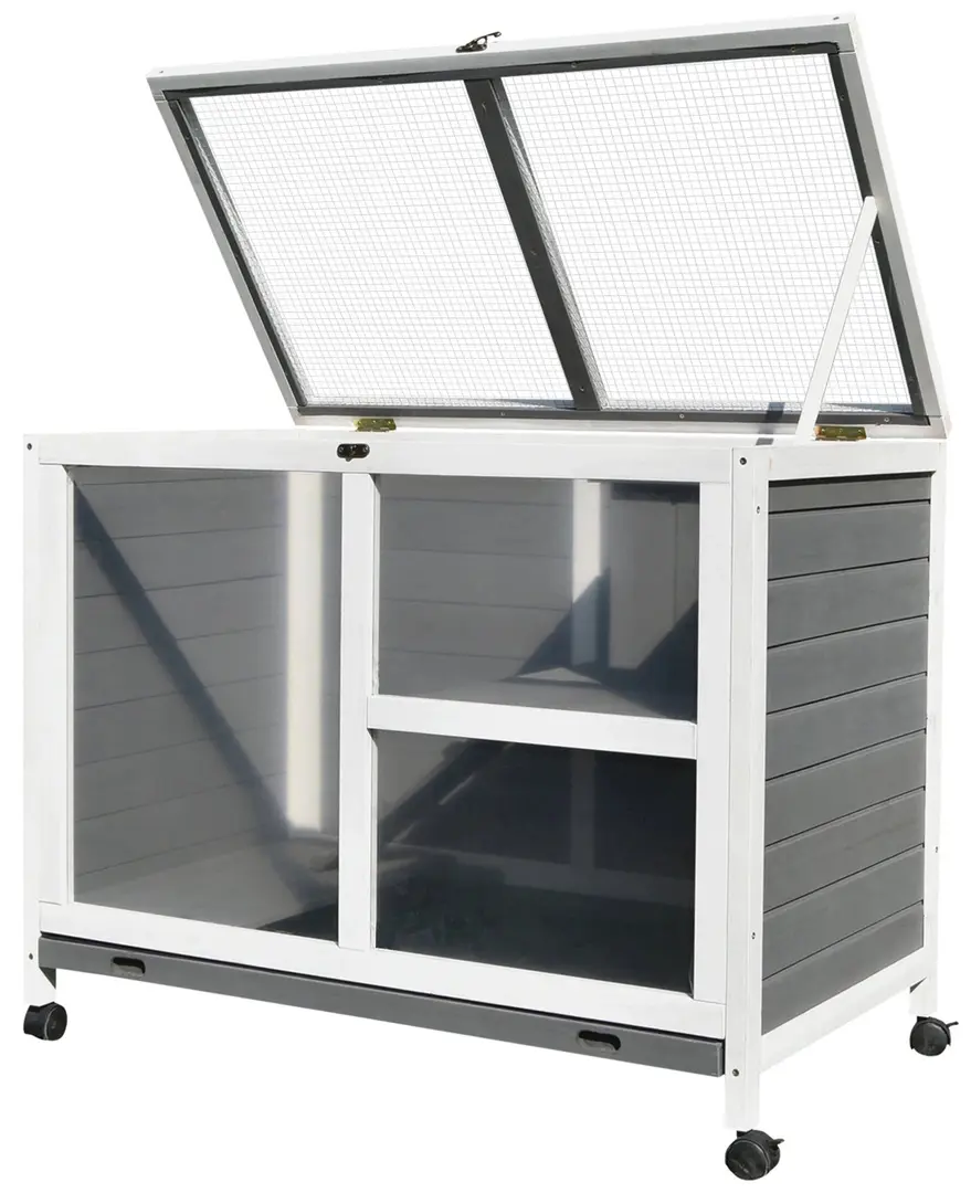 Домик для кроликов и грызунов PawHut D51-124GY (Grey)