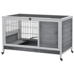 Домик для кроликов и грызунов PawHut D51-126GY (Grey/White) Thumb