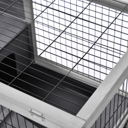 Домик для кроликов и грызунов PawHut D51-126GY (Grey/White) Thumb