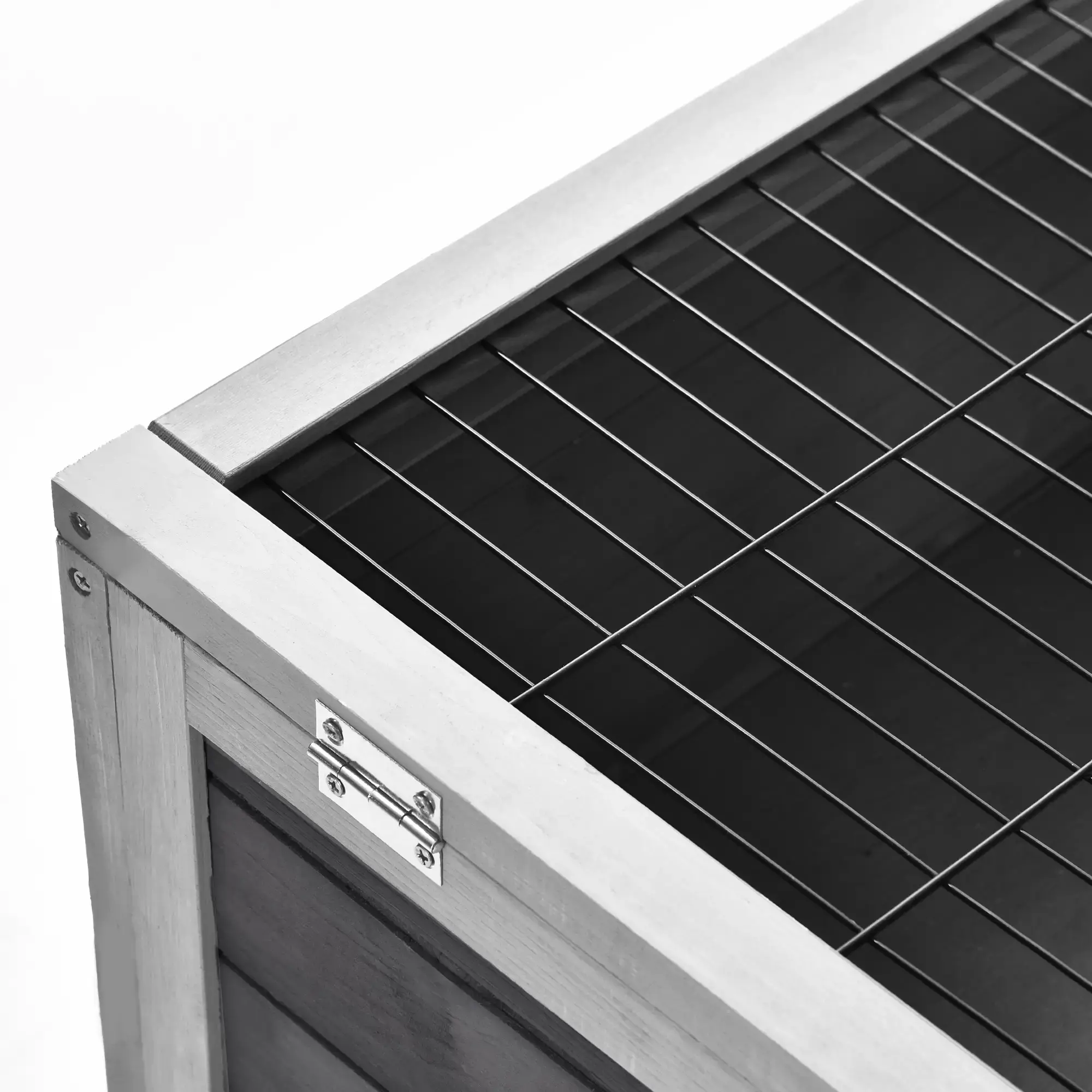 Домик для кроликов и грызунов PawHut D51-126GY (Grey/White) - 5