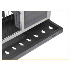 Домик для кроликов и грызунов PawHut D51-126GY (Grey/White) Thumb