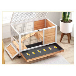 Домик для кроликов и грызунов PawHut D51-126V00YL (Natural/White) Thumb