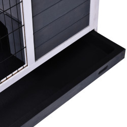 Casuta pentru iepuri si rozatoare PawHut D51-126WT (Grey/White) Thumb