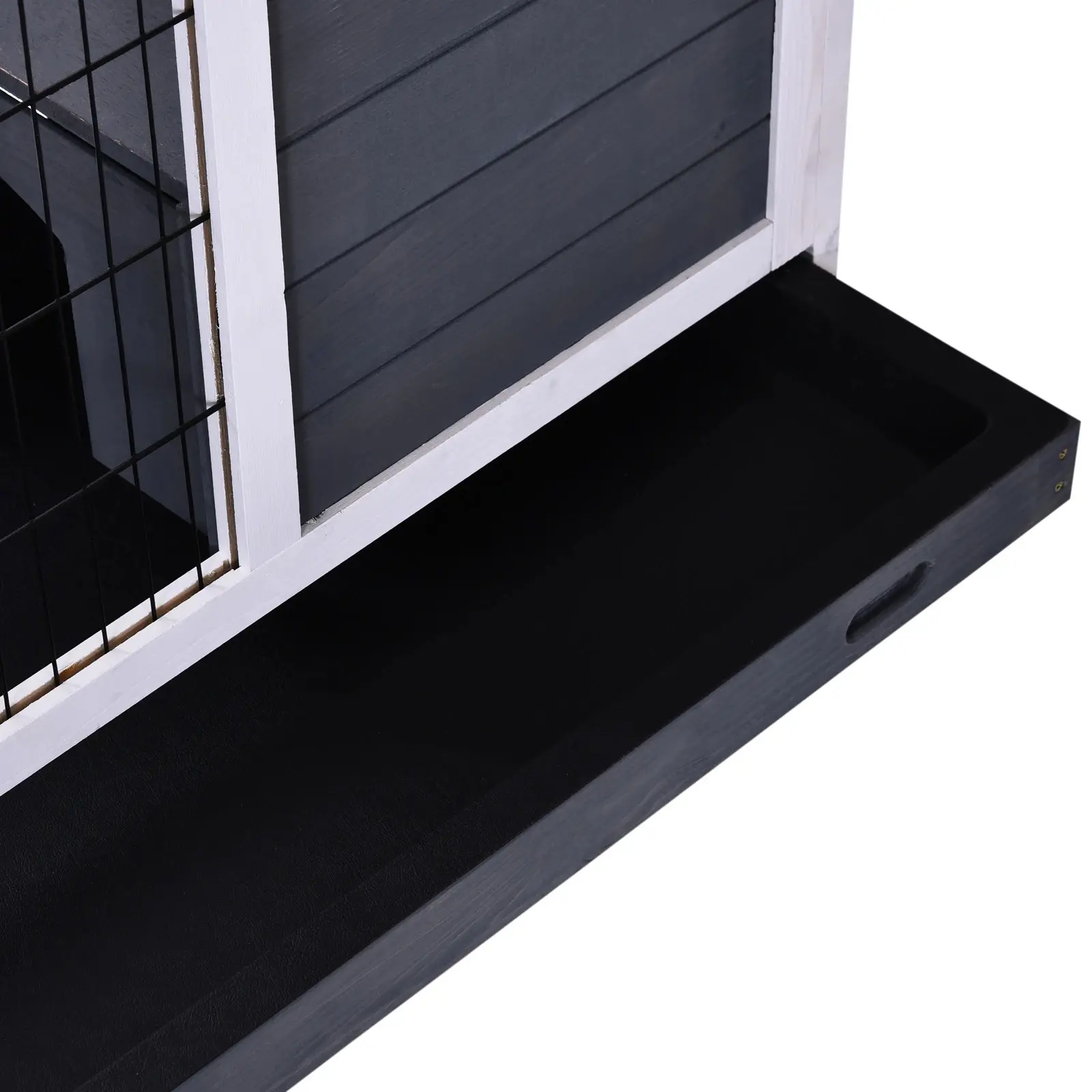 Casuta pentru iepuri si rozatoare PawHut D51-126WT (Grey/White) - 5