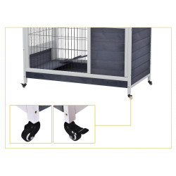 Casuta pentru iepuri si rozatoare PawHut D51-126WT (Grey/White) Thumb