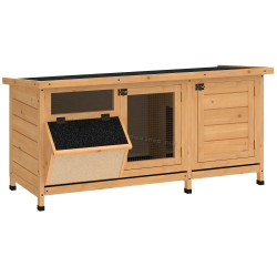 Casuta pentru iepuri si rozatoare PawHut D51-132YL (Natural) Thumb