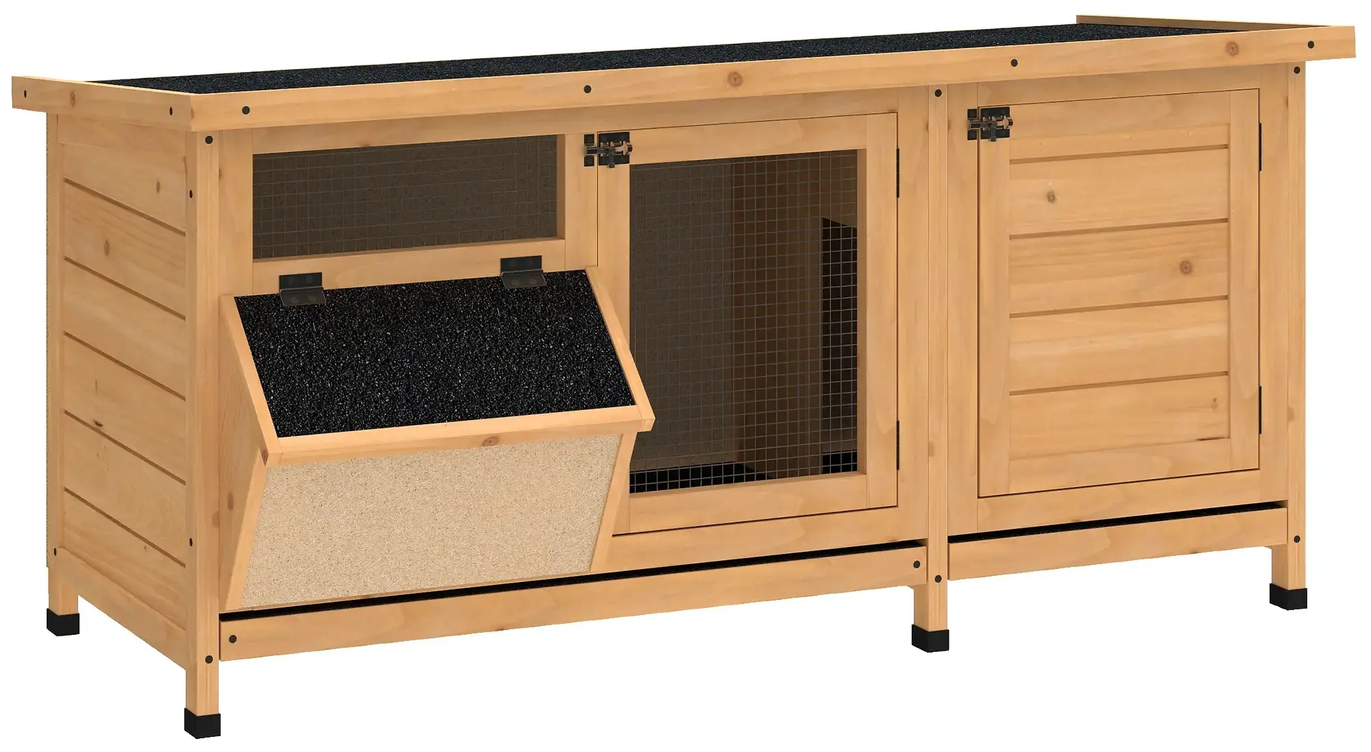 Casuta pentru iepuri si rozatoare PawHut D51-132YL (Natural)