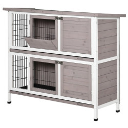 Домик для кроликов и грызунов PawHut D51-312 (Grey-brown) Thumb