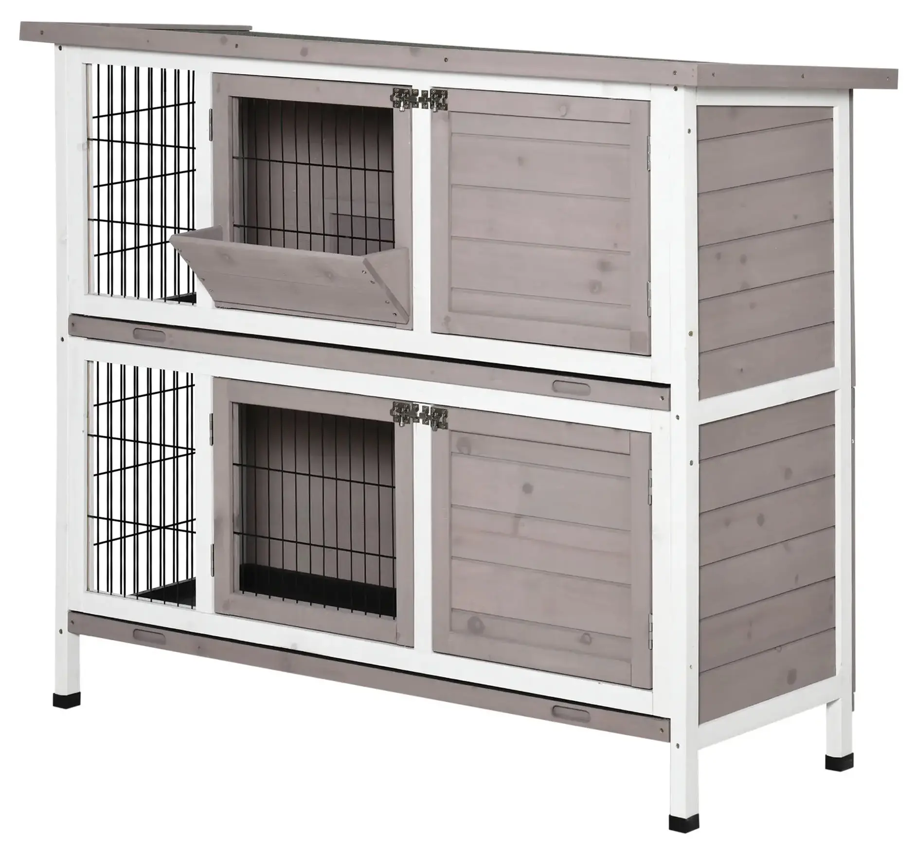 Домик для кроликов и грызунов PawHut D51-312 (Grey-brown) - 2