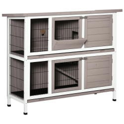 Домик для кроликов и грызунов PawHut D51-312 (Grey-brown)