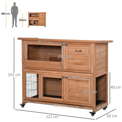 Домик для кроликов и грызунов PawHut D51-315 (Natural) Thumb