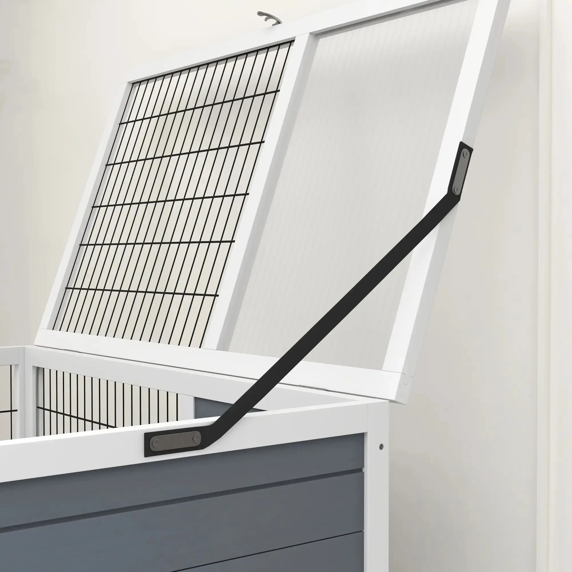 Домик для кроликов и грызунов PawHut D51-415V00GY (Grey) - 4