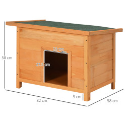 Casuta pentru caini PawHut D02-014 (Natural/Green) Thumb