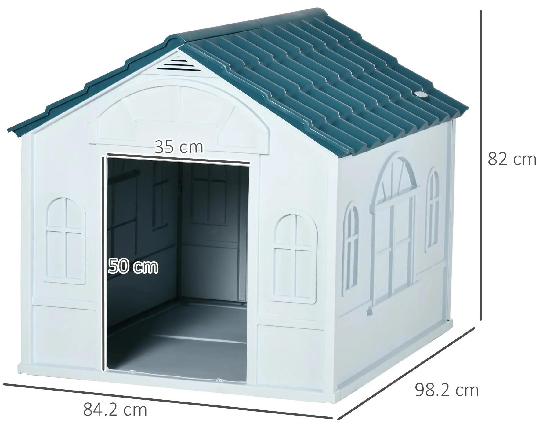 Casuta pentru caini PawHut D02-125V01BU (Blue) - 2
