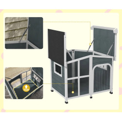 Домик для собак PawHut D02-141V03CG (Dark Grey) Thumb