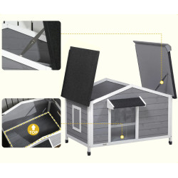 Casuta pentru caini PawHut D02-143V01GY (Grey/Black) Thumb