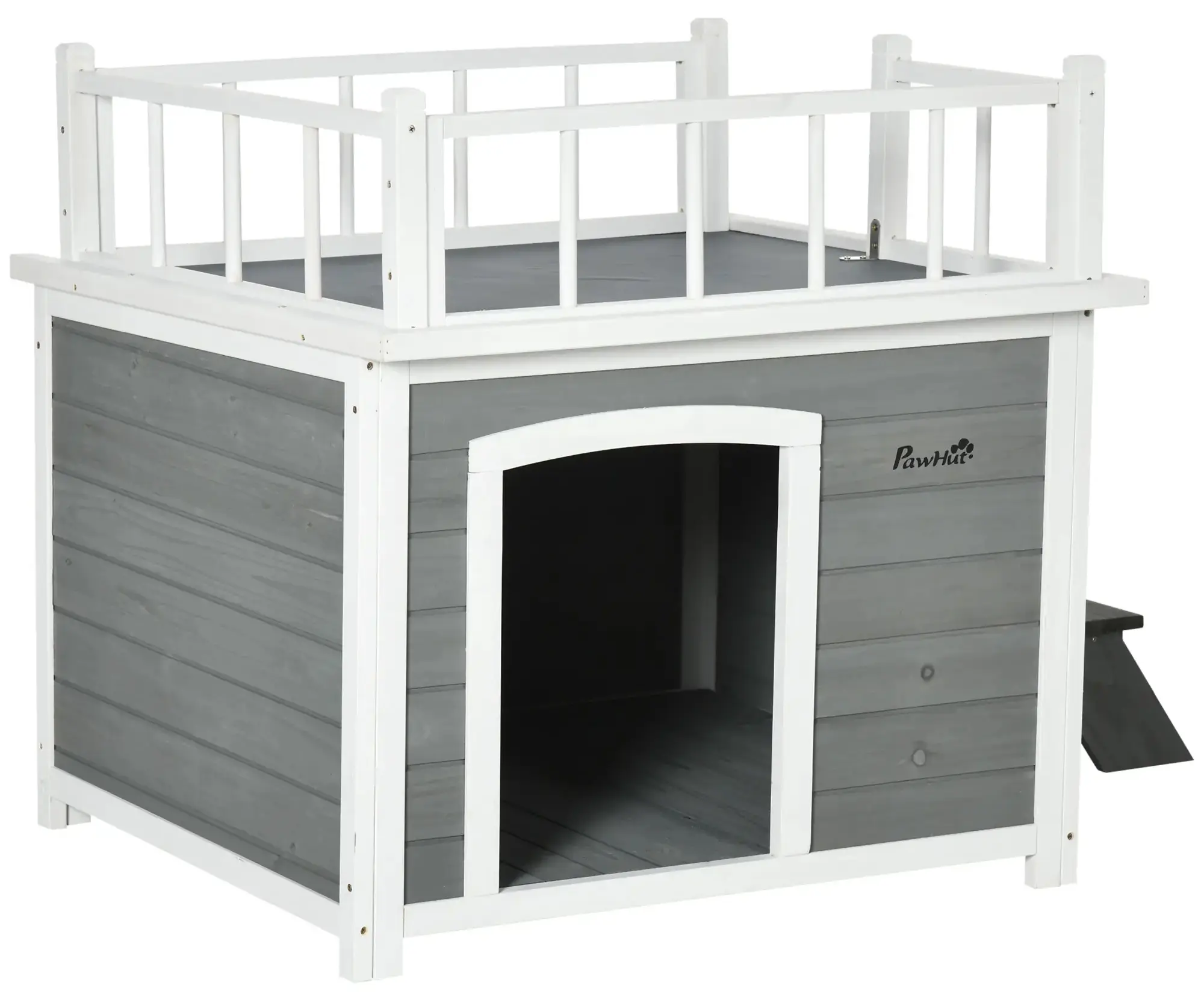 Домик для собак PawHut D02-145V00LG (Light Grey/White) - 2