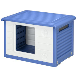 Casuta pentru caini PawHut D02-180V00BU (Blue/White) Thumb
