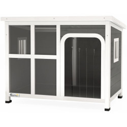 Домик для собак PawHut D02-200V00LG (Light Grey/White) Thumb