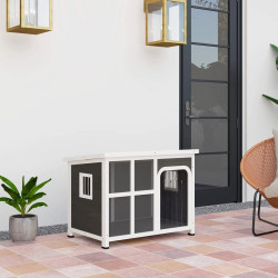 Домик для собак PawHut D02-200V00LG (Light Grey/White) Thumb