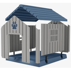 Домик для собак PawHut D02-247V00GY (Grey/Blue) Thumb