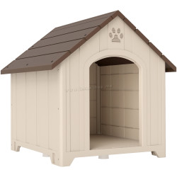 Casuta pentru caini PawHut D02-266V00BG 88x78x89 cm (Beige/Brown)
