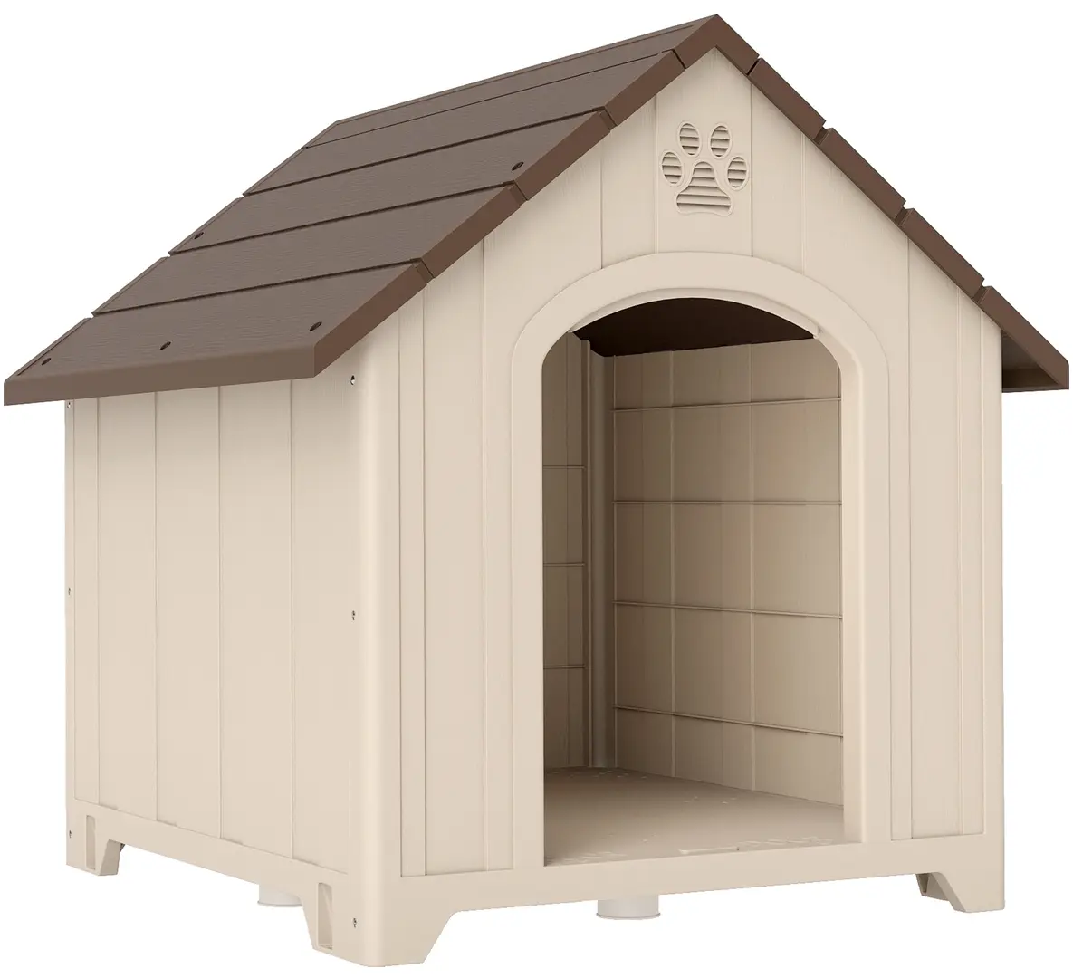 Casuta pentru caini PawHut D02-266V00BG 88x78x89 cm (Beige/Brown)