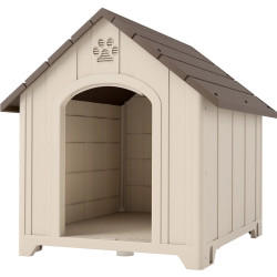 Домик для собак PawHut D02-266V01BG 102x94x103 cm (Beige/Brown) Thumb