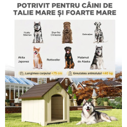 Домик для собак PawHut D02-266V01BG 102x94x103 cm (Beige/Brown) Thumb